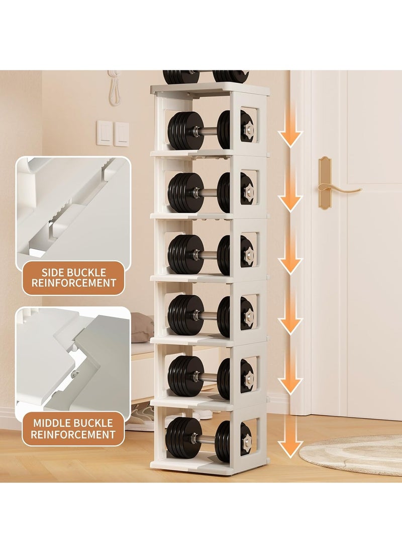 ARNOTEC Collapsible Shoe Rack - 7 Tier Shoe Storage and Organisation for Entryway, Assembly-free Shoe Shelf, Space-Saving Shoe Stand, Small Shoe Cabinet for Closet Hallway Dorm - Image 5