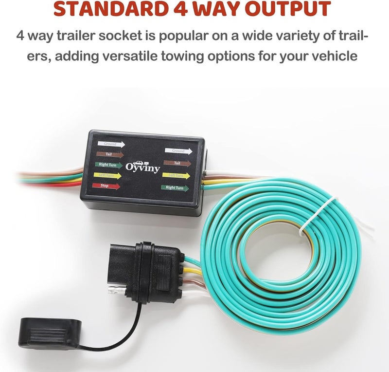 Oyviny Vehicle-Side Custom 4 Way Flat Trailer Wiring Harness for Acura and Honda Models - Image 5
