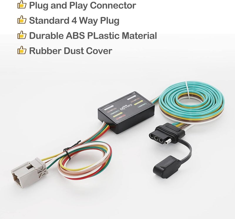 Oyviny Vehicle-Side Custom 4 Way Flat Trailer Wiring Harness for Acura and Honda Models - Image 4