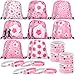 Equsion 32 Pcs Pink Soccer Party Favors Set 16 Drawstring Goodie Bags 16 Silicone Wristband Snack Treat Candy Bags Motivational Bracelets Pink Sports Birthday Party Supplies Decorations for Women - Image 2