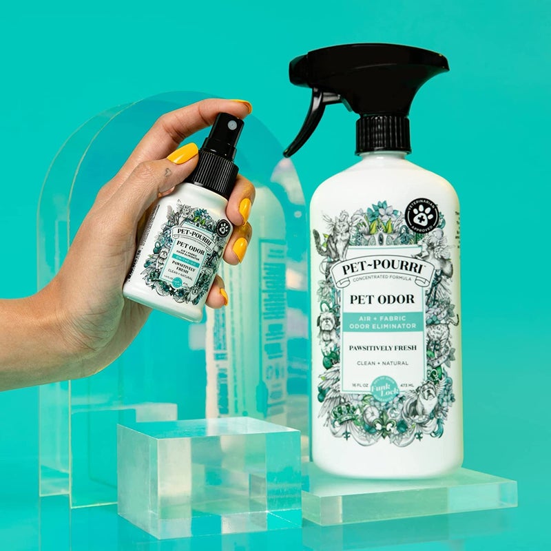 Poo-Pourri Pet-Pourri Pawsitively Fresh Pet Odor Deodorizer Spray, 16 Fl Oz, Up to 800 Uses, Air + Fabric Odor Remover with Essential Oils & Plant Based Ingredients, Vet Recommended, Pineapple, Jasmine & Pear - Image 4
