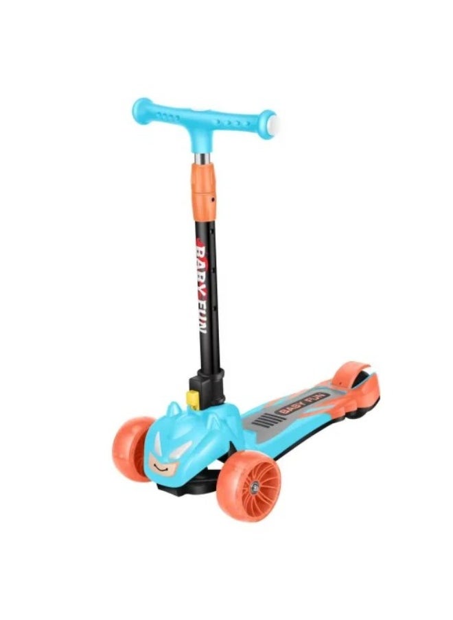 Prime **Batman Kids Scooter for Ages 3 to 8 with Adjustable Handlebar, Lights & Sounds – Light Blue Color**  - Image 2