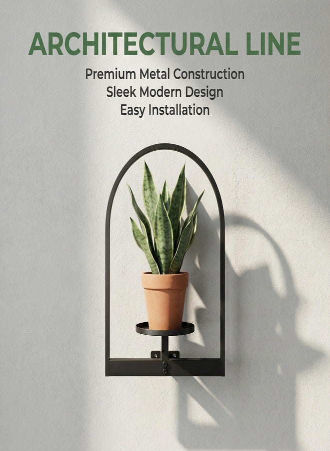 NUZZERO 2 Pack Plant Stand Indoor Outdoor Hanging Planters for Indoor Plants Wall Plant Holder for Indoor Plants Plant Frames Wall Decor for Livingroom Bedroom Balcony Patio - Image 2