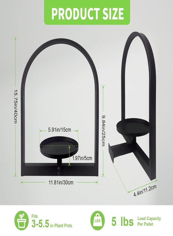 NUZZERO 2 Pack Plant Stand Indoor Outdoor Hanging Planters for Indoor Plants Wall Plant Holder for Indoor Plants Plant Frames Wall Decor for Livingroom Bedroom Balcony Patio - Image 4