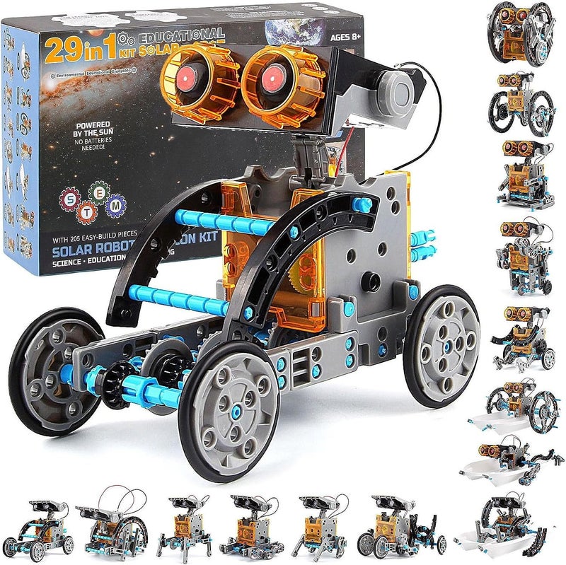 29-in-1 Electric Robot Kit, DIY Solar Power Building Kit, Educational STEM Science Toy, Robotic Set Toys Gift for Boys Girls 8-12 Years Old (29in1) - Image 1