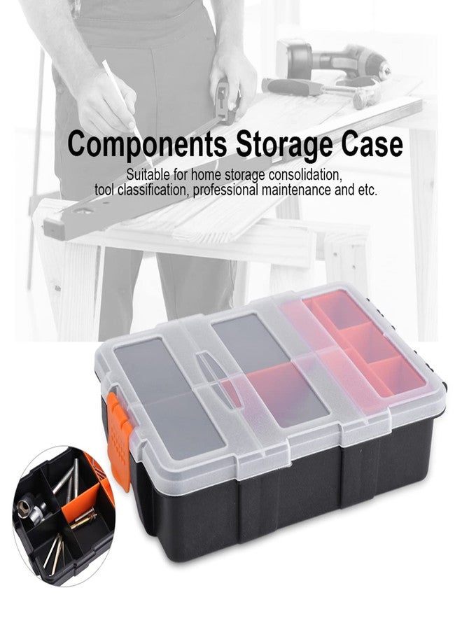 Milltrip Heavy Duty Tools Box Small Parts Storage Box 9 Compartment Two Layer Hardware Case Organizers for Screws, Nuts, Nails, - Image 5
