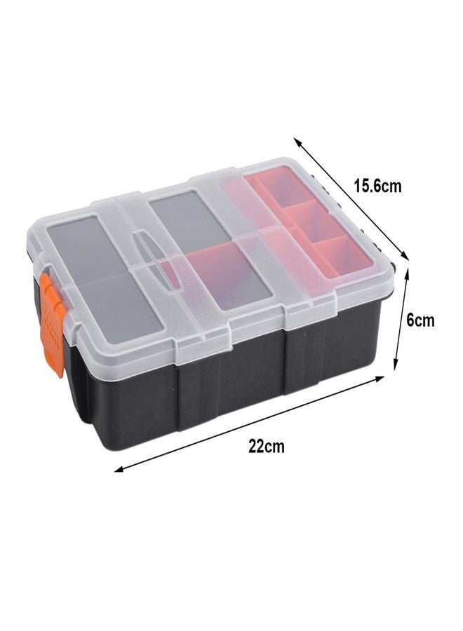 Milltrip Heavy Duty Tools Box Small Parts Storage Box 9 Compartment Two Layer Hardware Case Organizers for Screws, Nuts, Nails, - Image 4