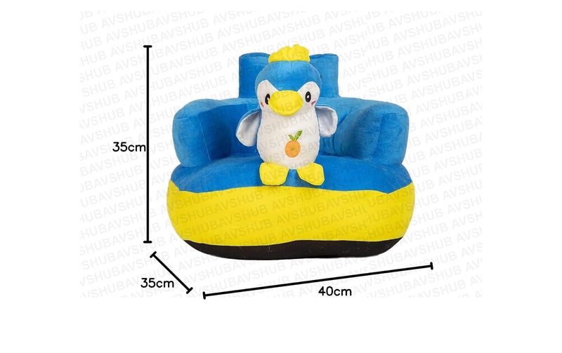 AVSHUB AVSHUB Baby Sofa Seat Chair Penguin Shape Baby Supporting Seat Soft Plush Cushion and Chair for KidsBaby Blue - Image 2
