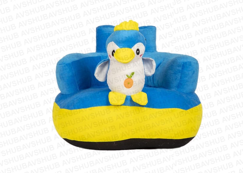 AVSHUB AVSHUB Baby Sofa Seat Chair Penguin Shape Baby Supporting Seat Soft Plush Cushion and Chair for KidsBaby Blue - Image 3