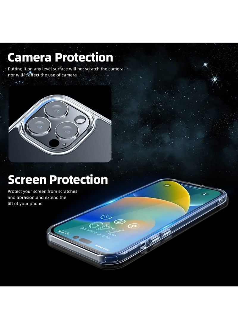 كابتن تيك حافظة iPhone 15 Pro مقاس 6.1 بوصة رفيعة وشفافة وناعمة وحريرية الملمس ومقاومة للأصفر ومضادة للخدش ومضادة للصدمات لهاتف Apple iPhone 15 Pro - Image 3