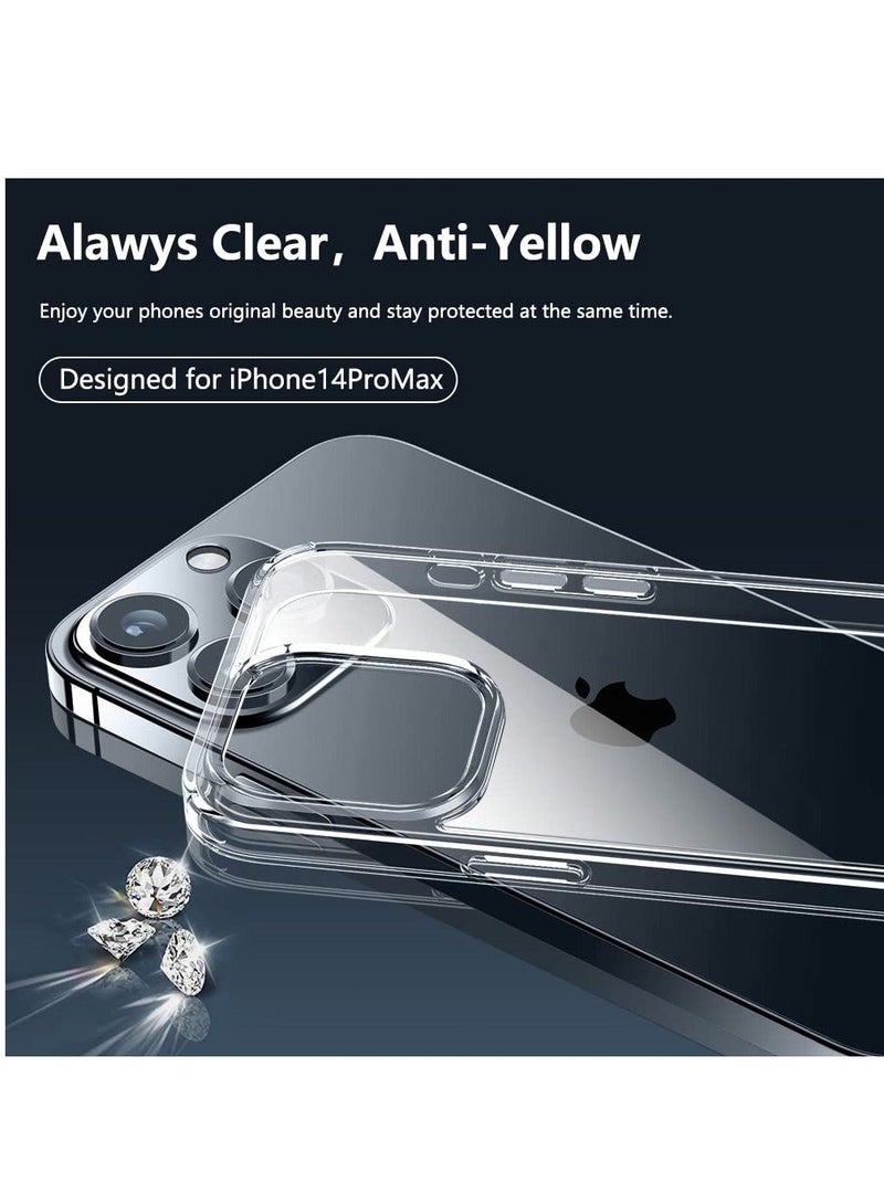 كابتن تيك حافظة iPhone 15 Pro مقاس 6.1 بوصة رفيعة وشفافة وناعمة وحريرية الملمس ومقاومة للأصفر ومضادة للخدش ومضادة للصدمات لهاتف Apple iPhone 15 Pro - Image 2