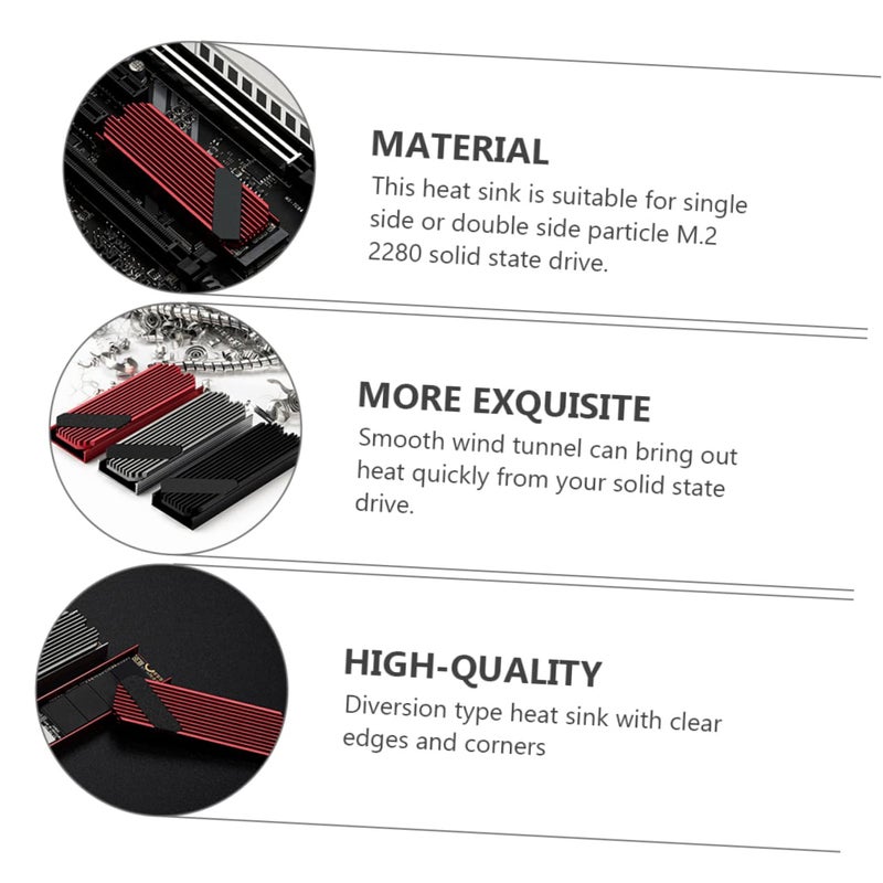 Aluminum SSD Heat Sink Cooler Fin Pad For Solid State Drive Cooling High Performance - Image 5