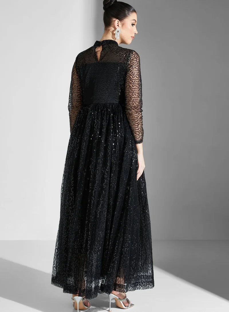 Khizana Shimmer A-Line Dress
