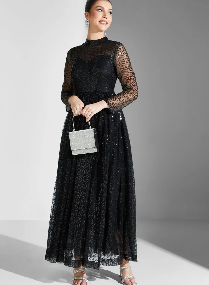 Khizana Shimmer A-Line Dress