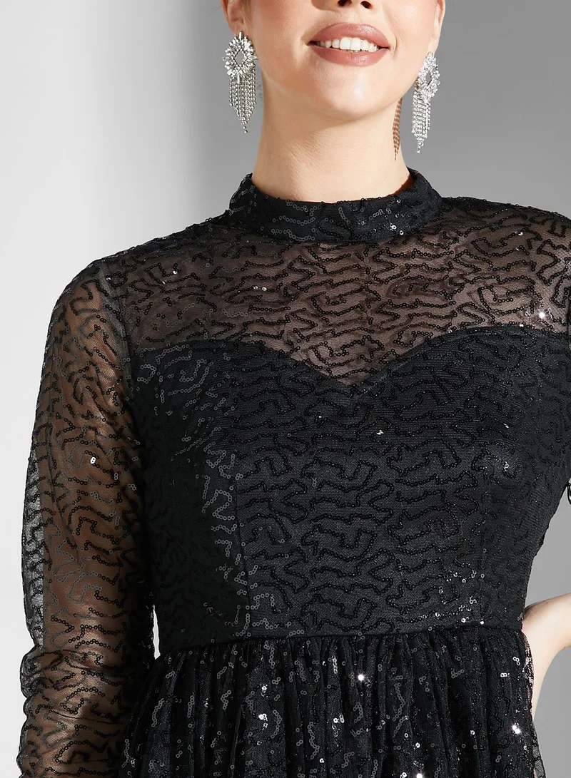 Khizana Shimmer A-Line Dress