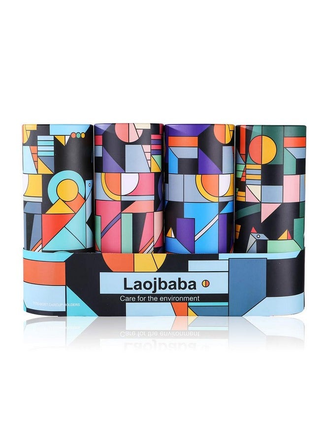 Laojbaba - Car Tissues Canned Tissue Cylinder Tissue Boxes Perfect For Car Cup Holder Car Tissue Holder (4 Canisters/200 Tissues/3 Ply) Travel Tissues - Image 1