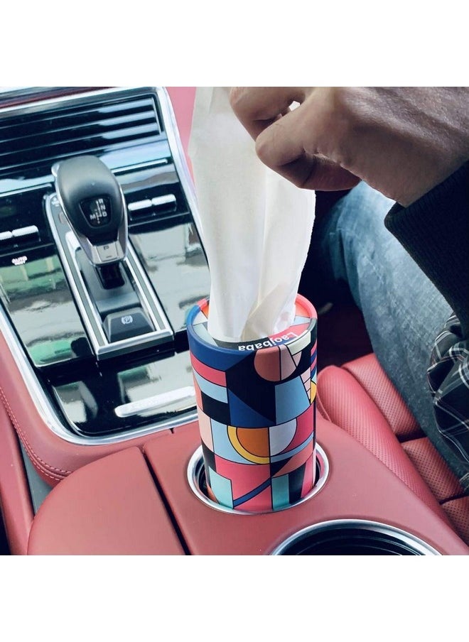 Laojbaba - Car Tissues Canned Tissue Cylinder Tissue Boxes Perfect For Car Cup Holder Car Tissue Holder (4 Canisters/200 Tissues/3 Ply) Travel Tissues - Image 1