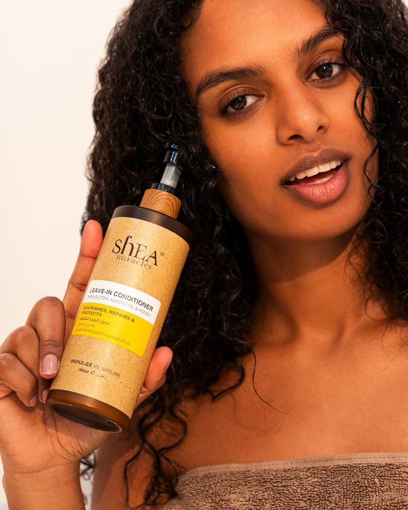 Shea Miracles Shea Leave In Conditioner  Infused with Nourishing Oils  Nourishes Repairs & Protect Hair  Leave in Conditioner  300 ml - Image 1