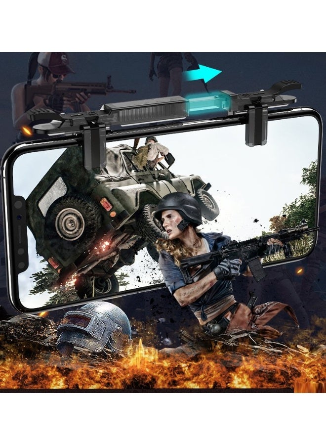 Lacoz Mobile Cooling Fan & Retractable Shooting Game Controller Combo for Smartphones USB Powered Gaming Cooler with RGB Light Adjustable Mobile Trigger Controller - Image 3