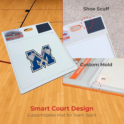 StepNGrip Basketball Sticky Mat Traction Board with Shoe Scuff Pad - 30 Sheets, No Slip White Court Grip Mat for Wood Surfaces - Enhances Shoe Traction and Game Performance - 19" x 21" - Image 4