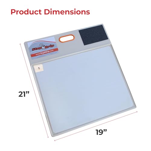 StepNGrip Basketball Sticky Mat Traction Board with Shoe Scuff Pad - 30 Sheets, No Slip White Court Grip Mat for Wood Surfaces - Enhances Shoe Traction and Game Performance - 19" x 21" - Image 3