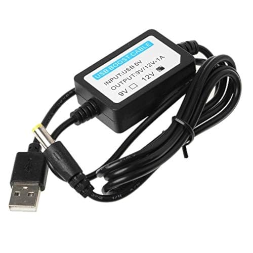 CentIoT - USB 5V to DC 12V 1A 12W Pin 5.5 X 2.1 Mm Male Step Up Converter For Router Led Strip Light (125 Cm, Black) - Image 1