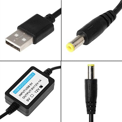 CentIoT - USB 5V to DC 12V 1A 12W Pin 5.5 X 2.1 Mm Male Step Up Converter For Router Led Strip Light (125 Cm, Black) - Image 2