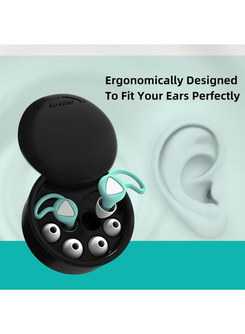 LLASIDO Swimming earplugs, noise cancelling earplugs, ultra comfortable reusable, noise cancelling earplugs for sleeping, deep focus swimming, travel noise sensitive flexible hearing protection, noise cancelling soft earplugs for sleeping, reusable waterproof silicone earplugs, hearing protection earplugs, soundproofing snoring, swimming, motorcycle - Image 2