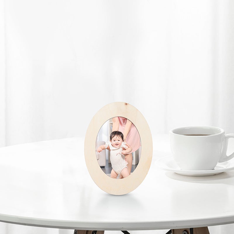🏠 إطار صور مكتبي تصميم يدوي فني من خشب متين - Image 2