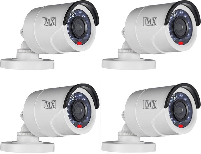 MX 4Pcs of Dummy Fake Simulated Infrared IR LED Sensor Black Bullet Security Camera (1 Channel) - Image 1