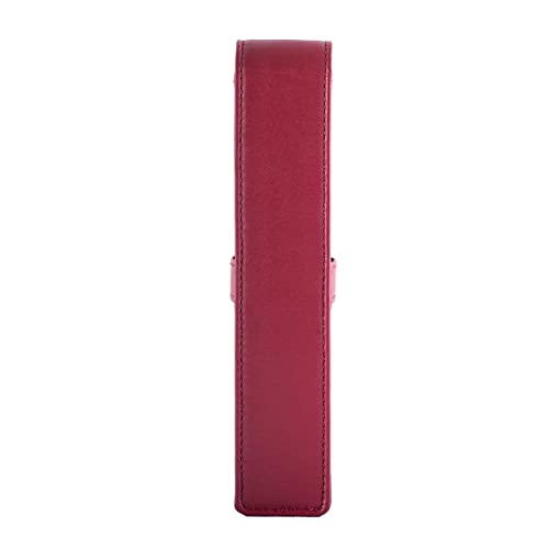 DiLoro Leather Single Pen Case Pencil Pouch Holder for One Fountain Ballpoint Rollerball Pen and Pencil (Red) - Image 4