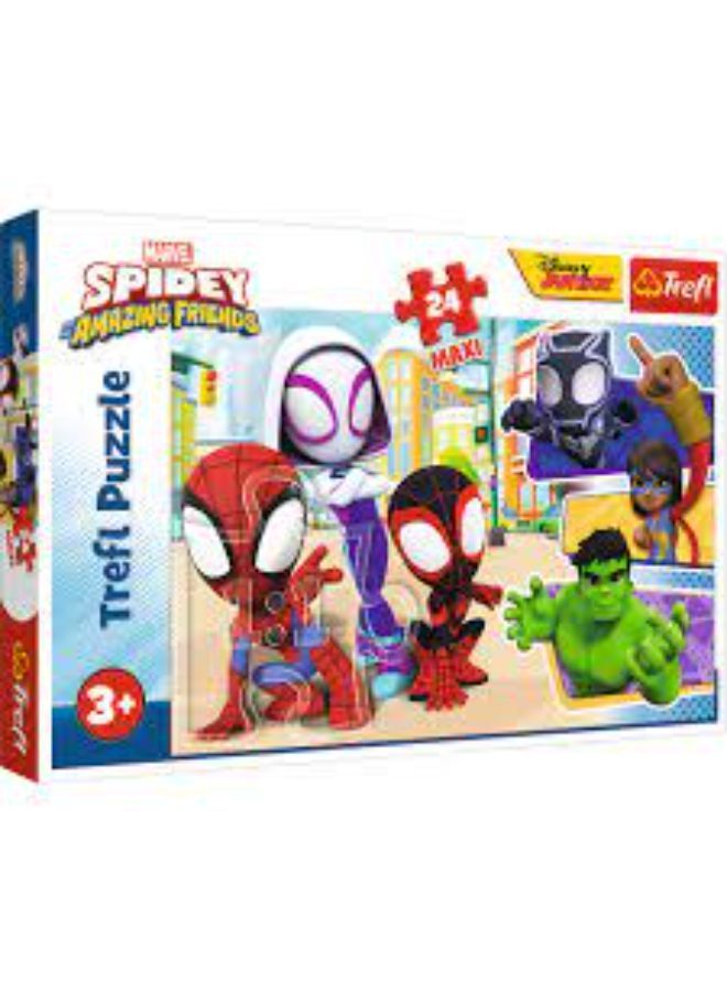 Trefl SHWY TREF PUZZLES - "24 MAXI" - SPIDEY AND HIS FRIENDS / SPIDEY AND HIS AMAZING FRIENDS