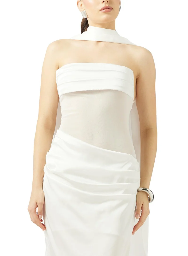 Ginger  Bandeau Corset Bodice Dress with Scarf Detail for Women | Best Price UAE
