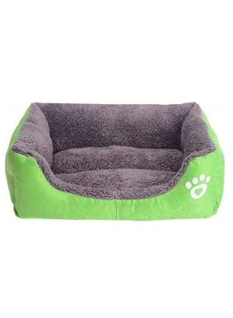 L size Candy Colour Square Kennel House Eco-friendly Dog Bed Mat Sofa Green - Image 2
