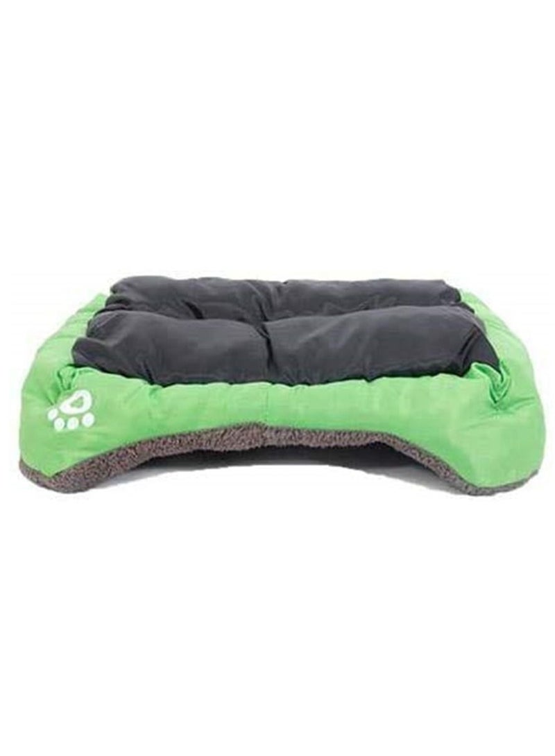 L size Candy Colour Square Kennel House Eco-friendly Dog Bed Mat Sofa Green - Image 3