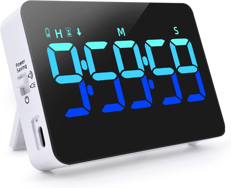 PERSUPER Kitchen Digital Timer, Count Down Up, Rechargeable, Vibration Mode Adjustable Volume and Brightness LED Display, Time Management Cook, Desk, Kids Adults Study Teaching, Kitchen Gadgets - Image 1