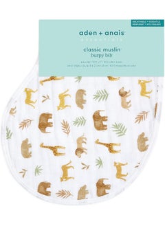 aden + anais Aden + Anais™ Essentials Cotton Muslin Baby Burpy Bib Tanzania-Great Migration  - Image 2