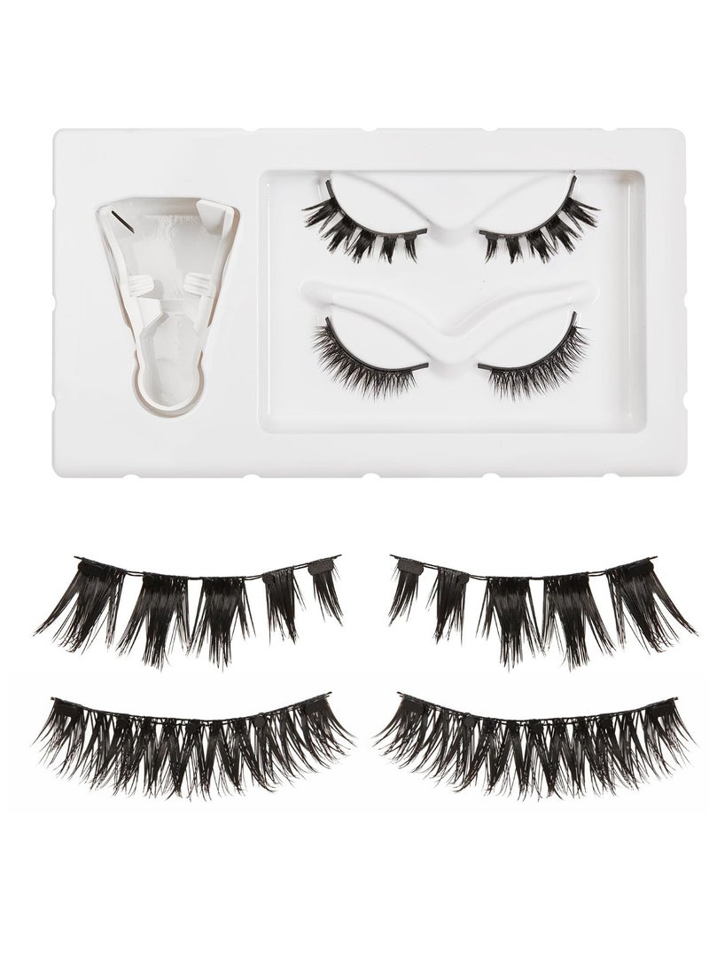 Excefore Magnetic Eyelashes without Eyeliner, Magnetic Eyelashes, No Glue Magnetic Eyelashes False Eyelashes with Magnets Reusable Waterproof Soft Full Eye Magnetic Fake Lashes (Mixed) - Image 1