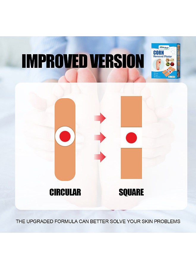 SOUTH MOON - South Moon 12Pcs Corn Removal Plasters Active Ingredients Square Shape Remove Corns Restore Skin - Image 1