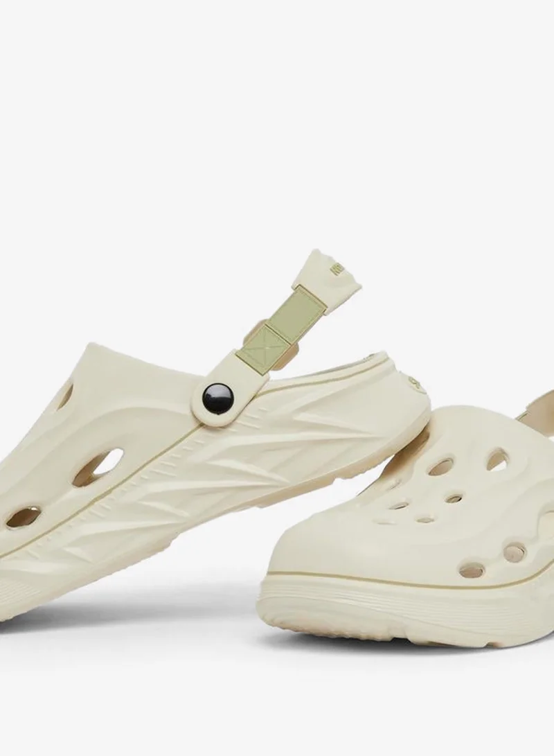 Styli beige Plain Cut Out Clogs with Buckle Back Strap for Men | Best Price UAE