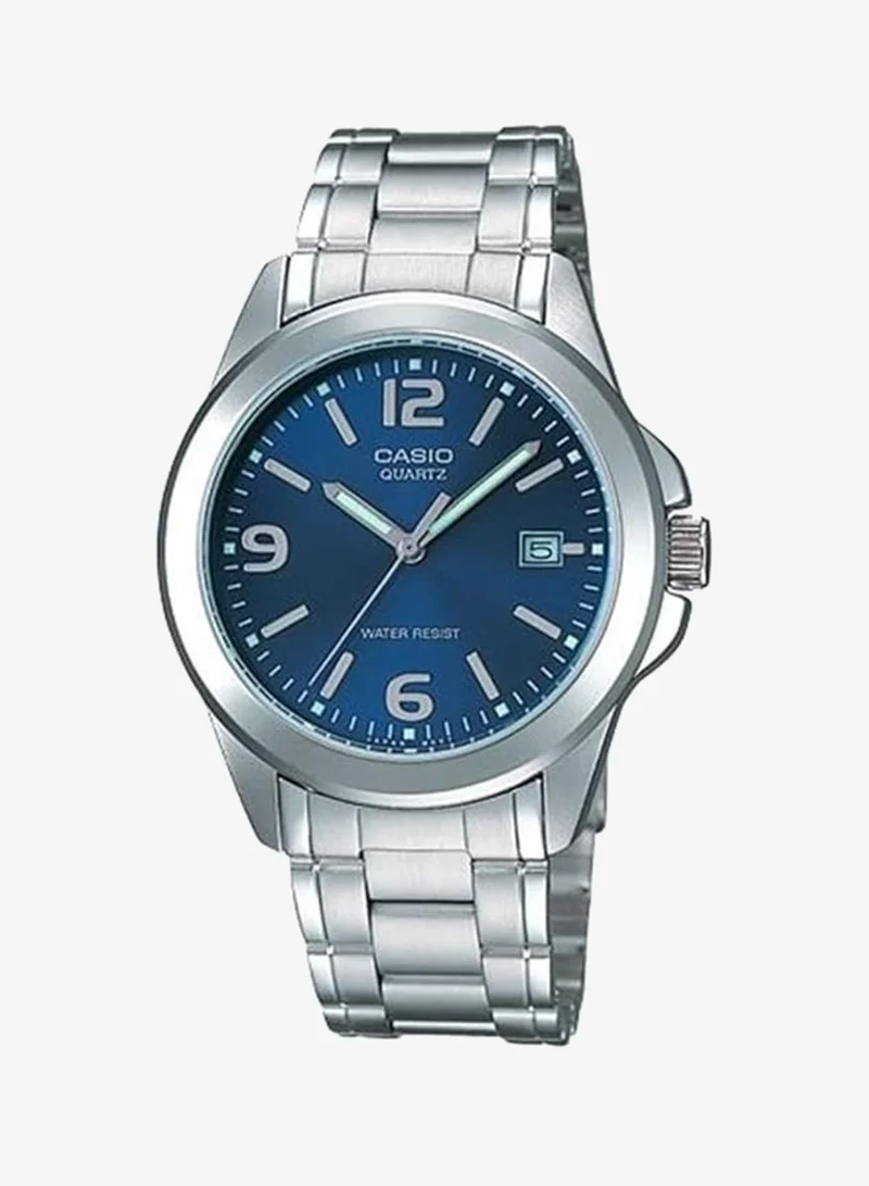 كاسيو Men's Analog Display Watch With Silver Stainless Steel Strap - MTP-1215A-2A