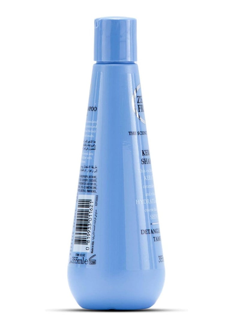 Zero Frizz Zero Frizz Keratin Shampoo 355ml | Anti-Frizz Smoothing Shampoo with Ceramides & Protein | Hydrating Daily Hair Care for Dry, Damaged Hair  - Image 3
