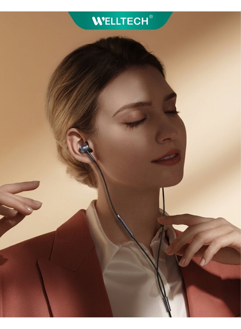 WELLTECH Lightning Earphones Wired Headphones with Mic Stereo Bass Noise Isolation Earbuds for iPhone iPad Compatible iOS Devices – WELLTECH HFD50 - Image 3