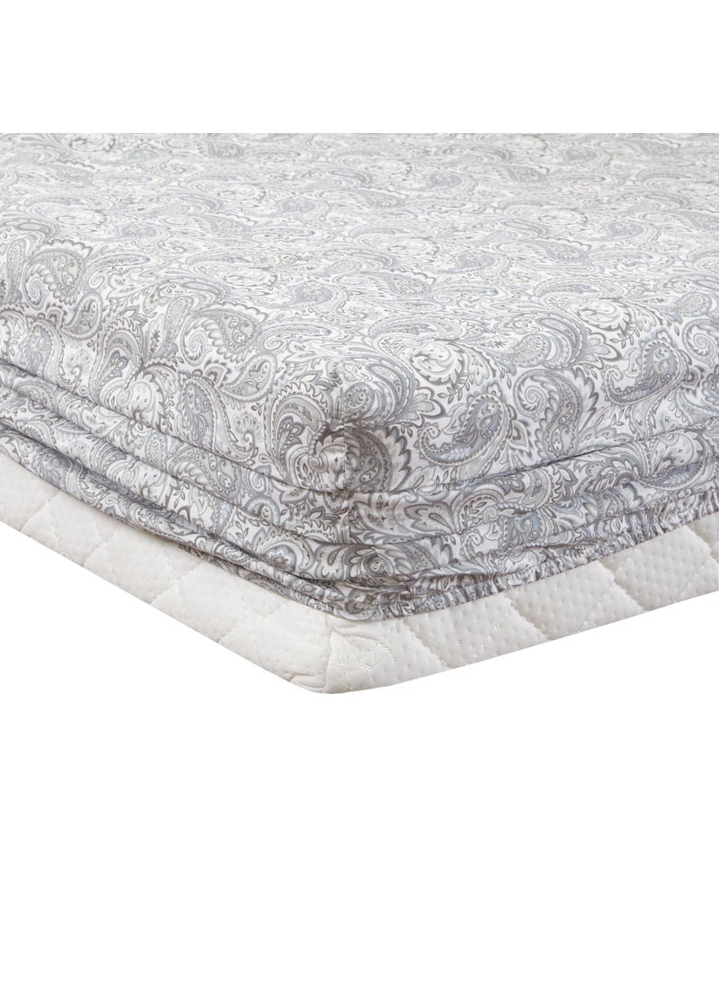 Comfort Spaces Comfort Spaces 100% Cotton Sheet Set Breathable  Lightweight  Soft with 14"" Elastic Pocket Fits up to 16"" Mattress  All Season Cozy Bedding  Matching Pillow Case  Cal King Paisley Multi 4 Piece  - Image 4