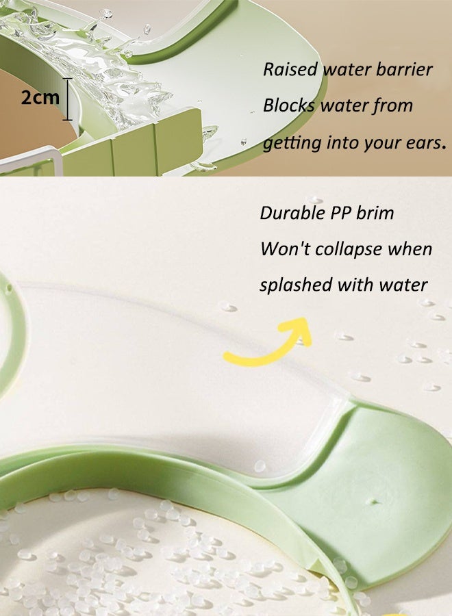 Aissiora Baby Shampoo Protection Soft Hat   Baby See-Through Shampoo Hat   Soft Silicone Water-Blocking Hat   Transparent Eye Protection   Double-Side Water Guide to Protect Ears   Adjustable Head Circumference   Reversible Wearing   Suitable for Children Aged 0-8 - Image 5