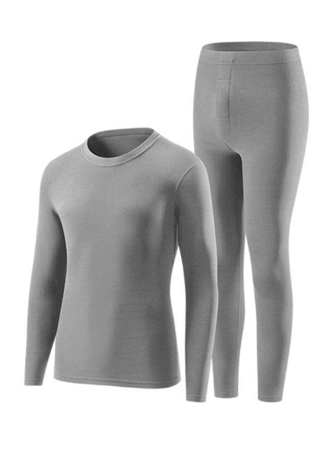 Men's Cotton Thermal Underwear Set Shirt Pants - Image 1