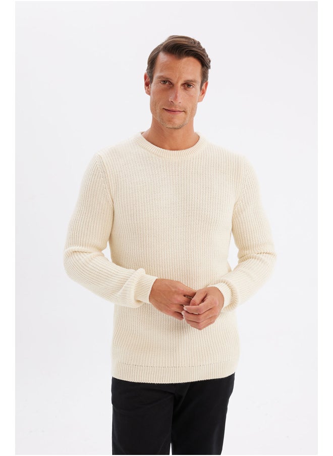 DeFacto Man Tricot Standart Fit Crew Neck Long Sleeve Pullover  - Image 3
