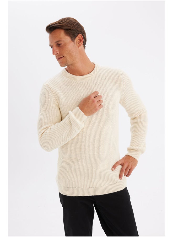 DeFacto Man Tricot Standart Fit Crew Neck Long Sleeve Pullover  - Image 5