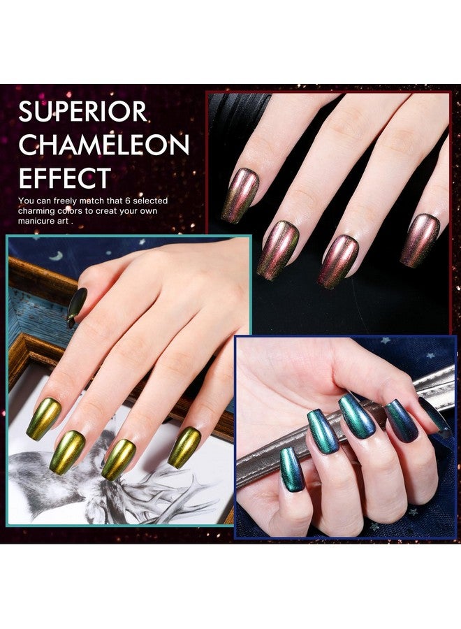 Morovan Fingernail Nail Polish Set: Holographic Metallic Lacquer Air Dry Nail Polish Regular Nail Polish Pack 0.25oz Glitter Finger Nail Polish Bulk Toenail Polish Kit Gift for Women - Image 5