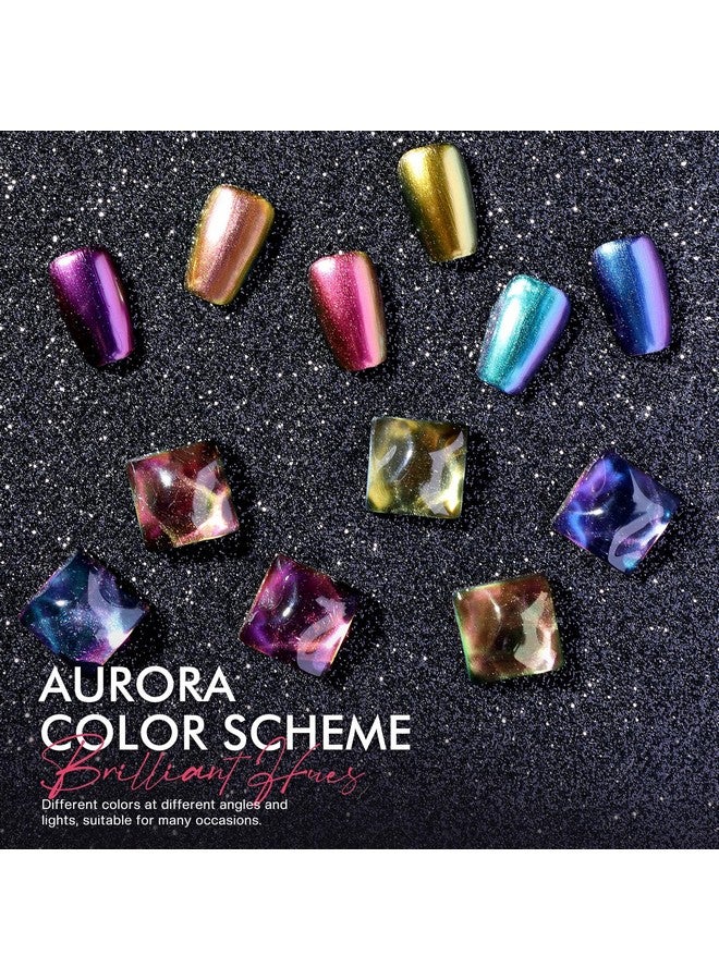 Morovan Fingernail Nail Polish Set: Holographic Metallic Lacquer Air Dry Nail Polish Regular Nail Polish Pack 0.25oz Glitter Finger Nail Polish Bulk Toenail Polish Kit Gift for Women - Image 4